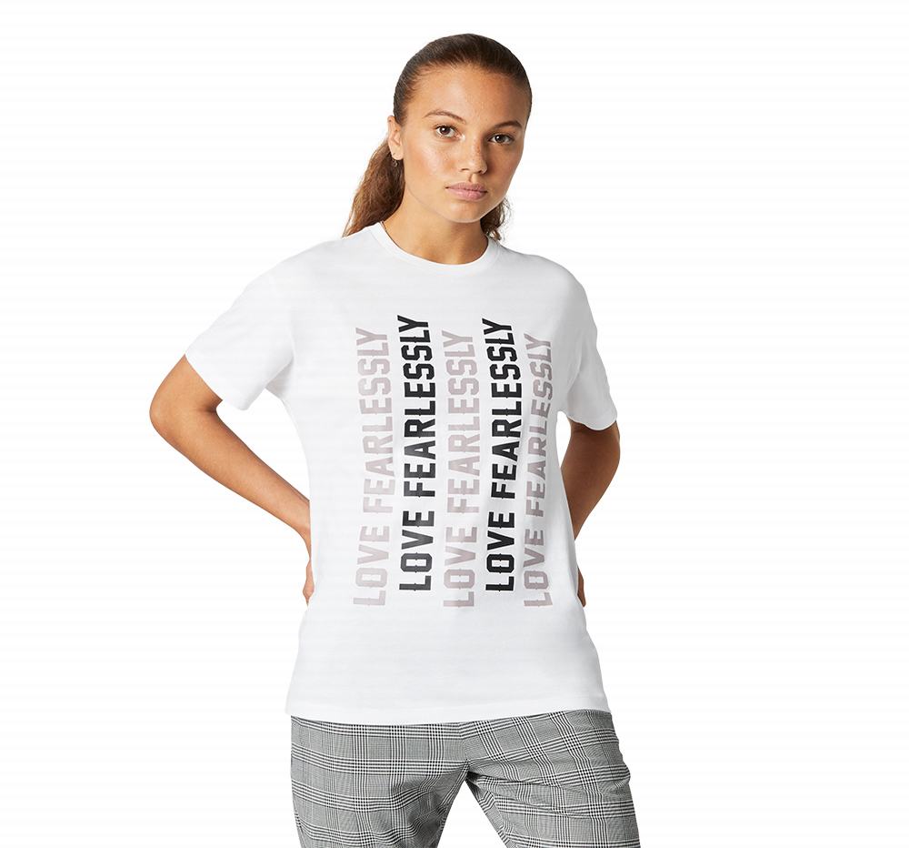 Camiseta Converse LOVE THE PROGRESS 2.0 RELAXED Mulher Branco 019632RGW